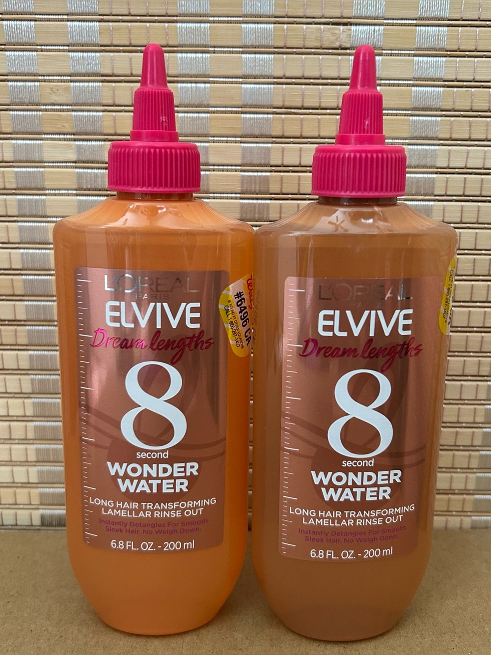 2X L'Oreal Paris Elvive Dream Lengths 8 Secs Wonder Water Lamellar Rinse Out